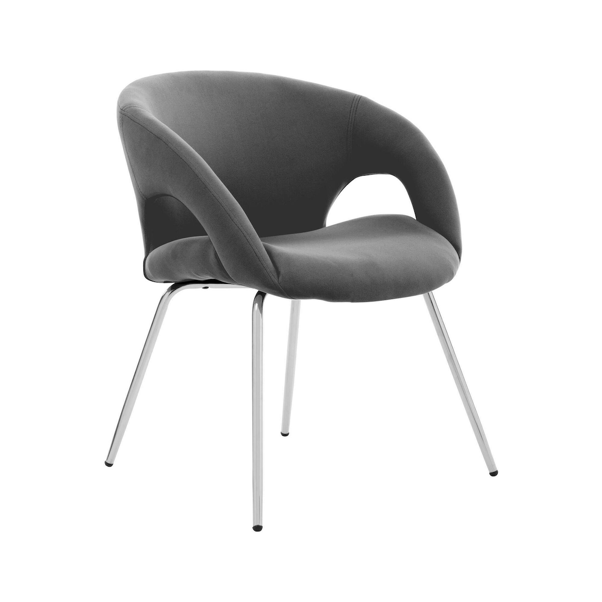 Dmora Bürostuhl Dagudel, Wartestuhl mit Armlehnen für Büro, Ergonomischer Wartestuhl, 58x59h72 cm, Grau Image