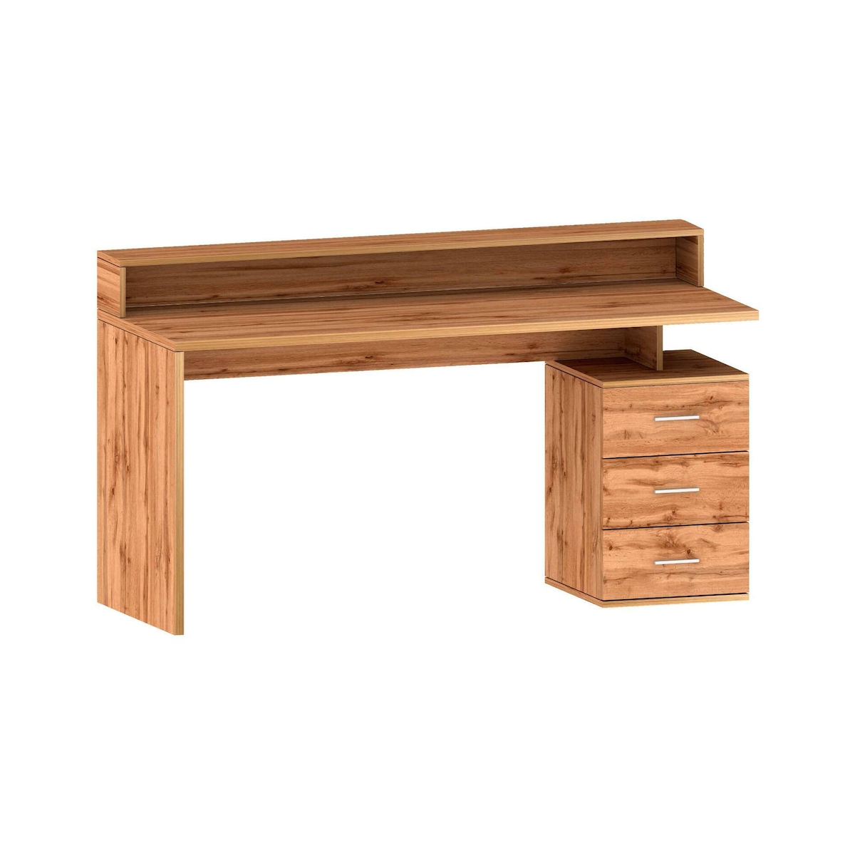 Dmora Schreibtisch Dchiriche, Schreibtisch mit Platte, Mehrzweck-Büroschreibtisch, 160x60h90 cm, Eiche Image