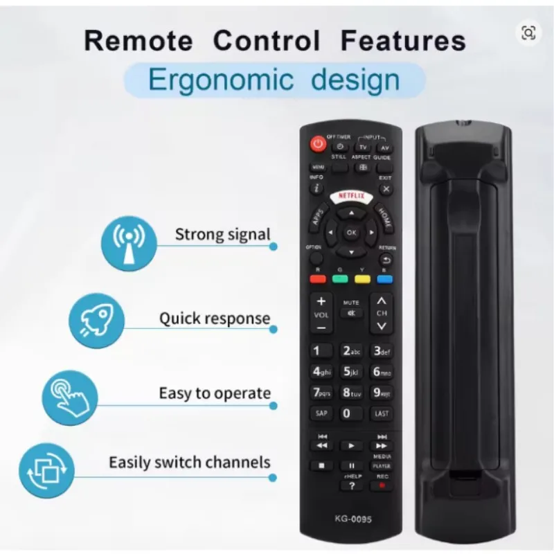 Universal Remote Control Compatible with All Panasonic TVs Plasma Viera HDTV 3D LCD LED TV/DVD Player/AV R