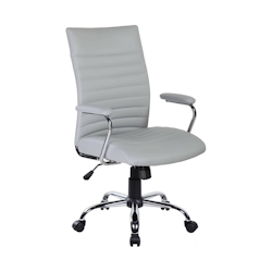 Dmora Bürostuhl Doliveri, Chefsessel mit Armlehnen, Ergonomischer Bürostuhl, 57x59h100/109 cm, Grau Image