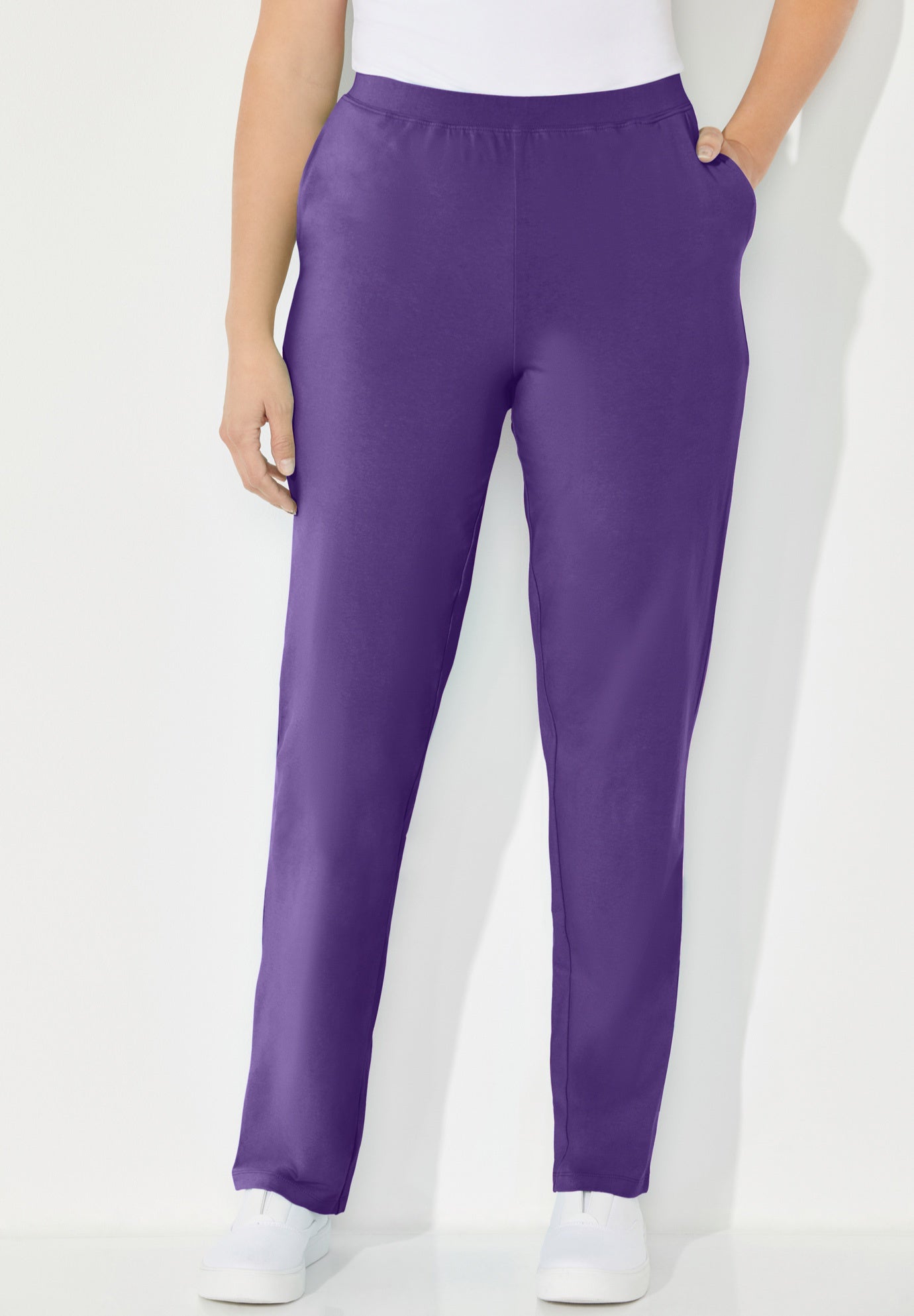 Plus Size Women's Suprema® Pant by Catherines in Dark Violet (Size 0XWP)