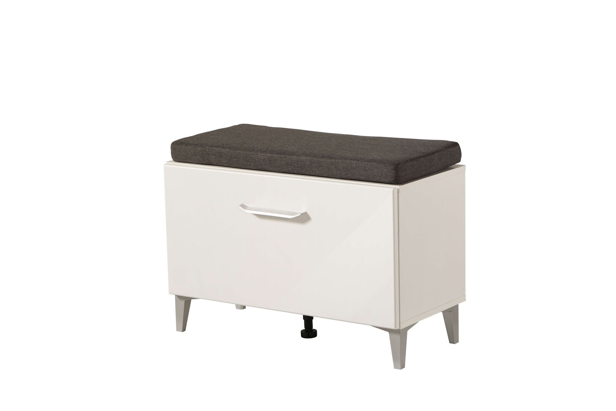 Schuhbank INOSIGN "Como, Schuhschrank, Schuhregal, Schuhtruhe, Breite 75 cm", weiß (opaque weiß, opaque weiß), B:74,5cm H:53cm T:35cm, Spanplatte, Sitzbänke, Schuhbank, mit Sitzkissen und eine Klapptür, in Opaque Weiß