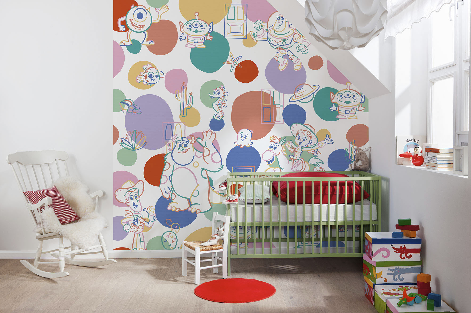 Fototapete KOMAR "Digitaldruck Vlies - Pixar Memories - Größe 250 x 250 cm", bunt, Rollen:, Vlies, Tapeten, Kinderzimmer