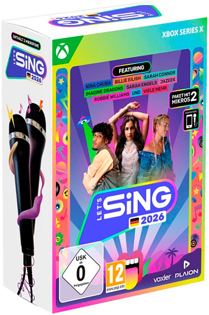 RAVENSCOURT Spielesoftware "Let’s Sing 2026 German Version (+ 2 Mics)", transparent (ohne farbbezeichnung), Xbox Series X, Spielesoftware Image