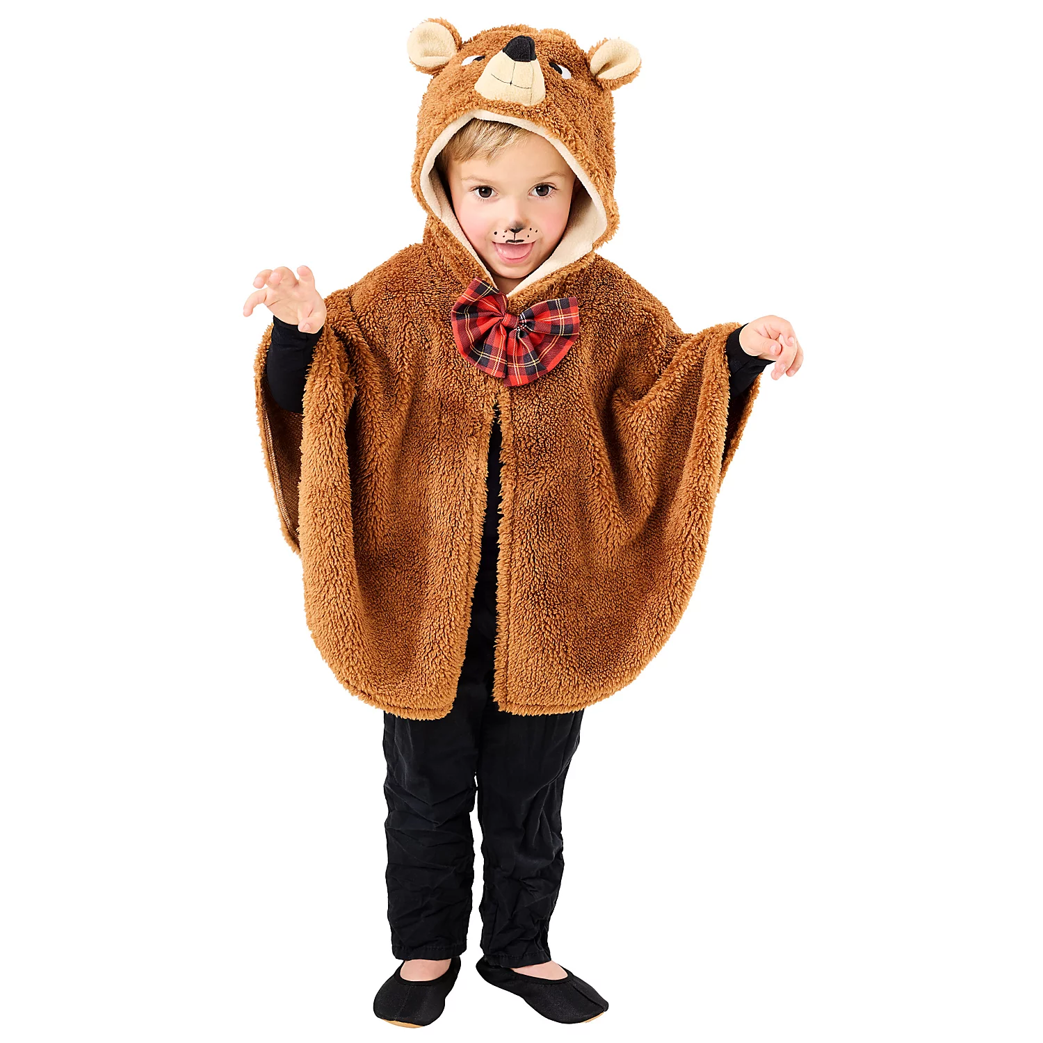 Kinder-Poncho Bärchen, braun Image