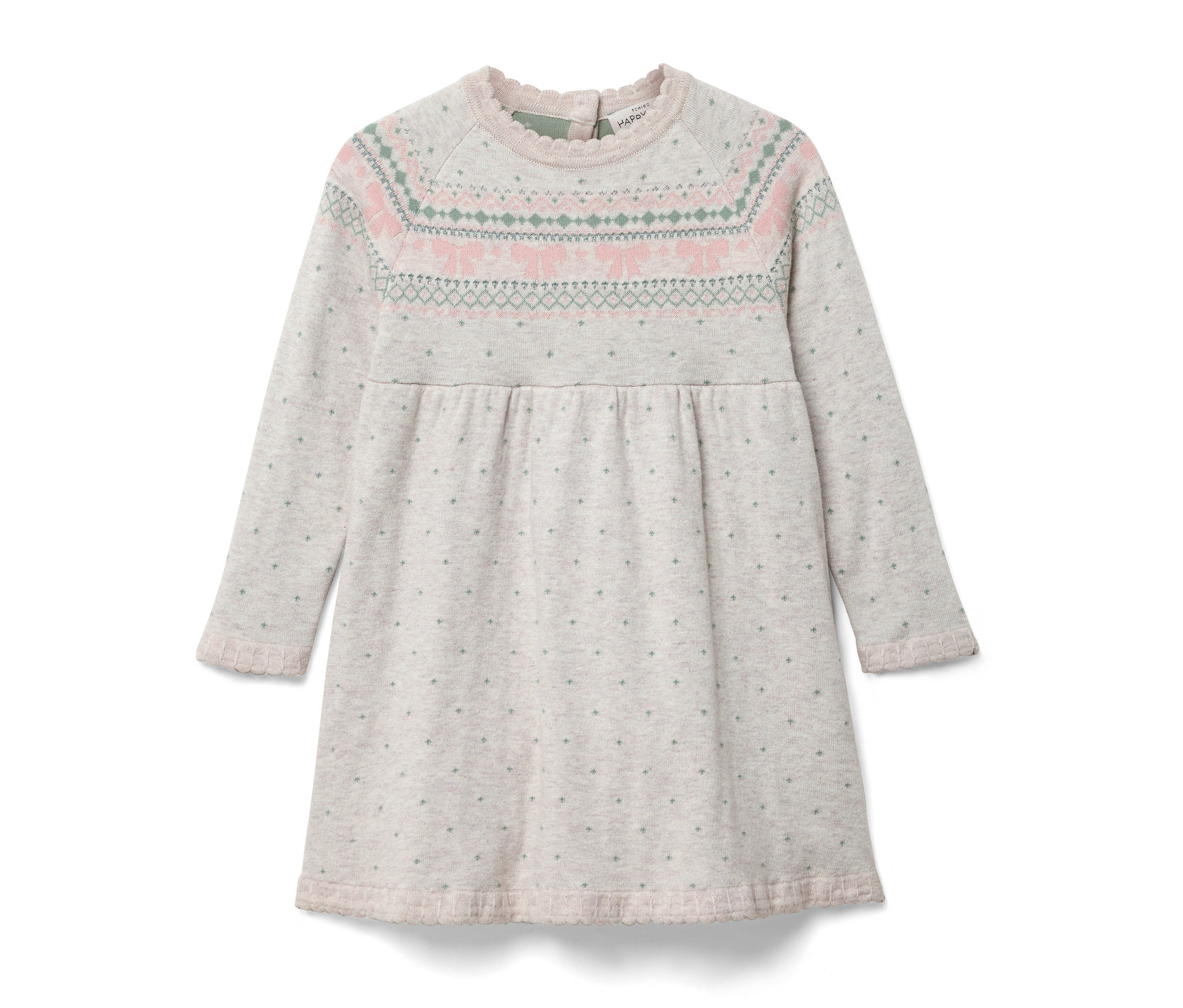 Tchibo - Kinder-Strickkleid - Mädchen - Gr. 110/116 - silber