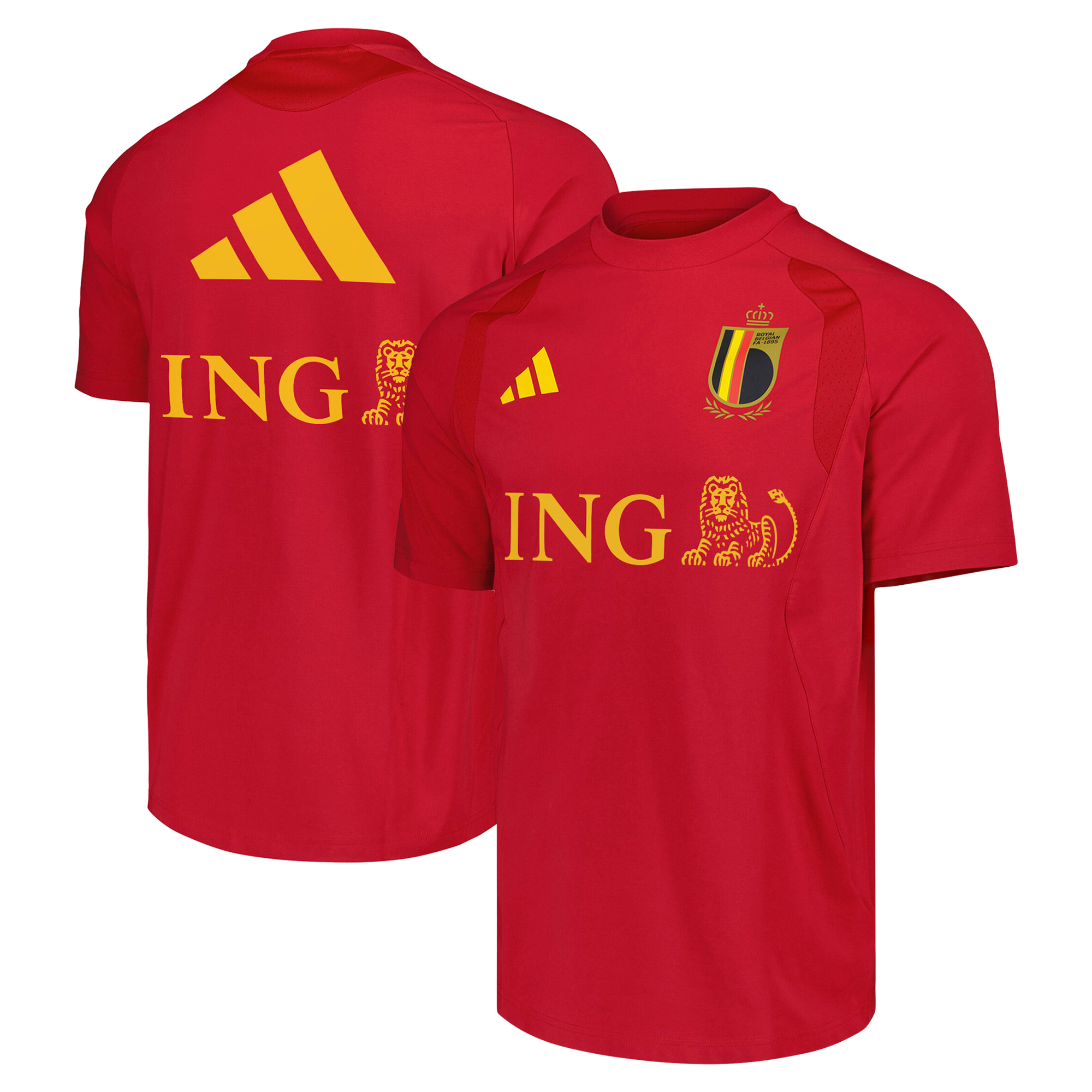 Belgium adidas Tiro Travel T-Shirt – Rot Image