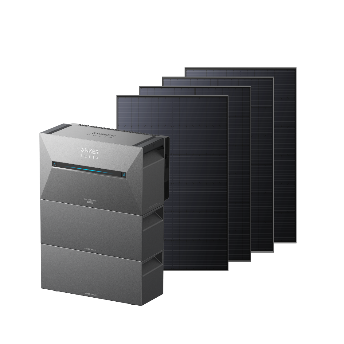 Anker SOLIX Solarbank 3 E2700 Pro + 1780Wp Bifaziales Solarmodul + 2× BP2700 Erweiterungsakku Image