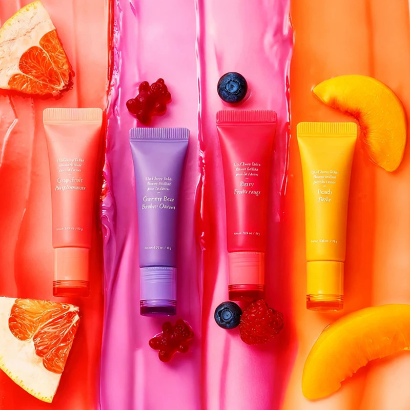 Nuovo colorato polipeptide lucidalabbra siero frutta ciambella olio per labbra trucco labbra glow balsamo idratante leggero burro di karitè smalto trasparente
