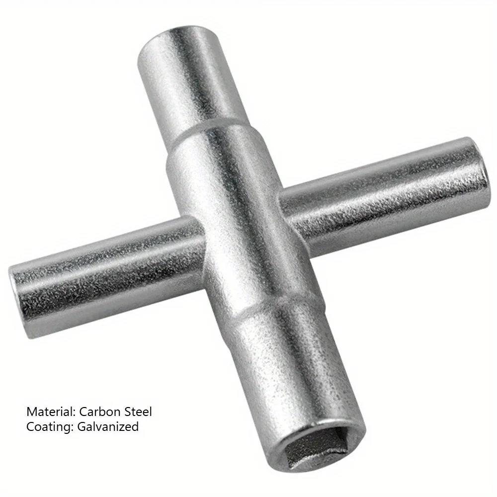 Chiave universale per rubinetto 4 in 1 per armadi contatori elettrici da bagno spurgo radiatore 6,5 mm 7 mm 8 mm 9 mm presa chiave quadrata Spanne