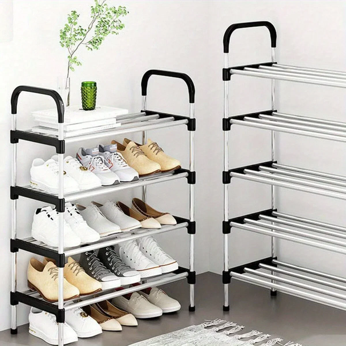 4/5/6/7 Schicht Schuhregal Schuhe Organizer Schuhregal Schuhkarton Schuhregal Pflanzenregale Metallschrank Schuhe Organizer Schränke Platz Image