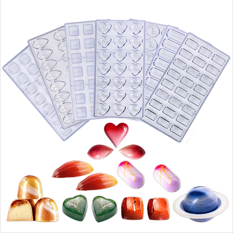 Kunststoff Schokoladenform Kreative Küche Haushalt Lebensmittelqualität Süßigkeiten Backform Verschiedene Stile Form DIY Backzubehör TMZ Image