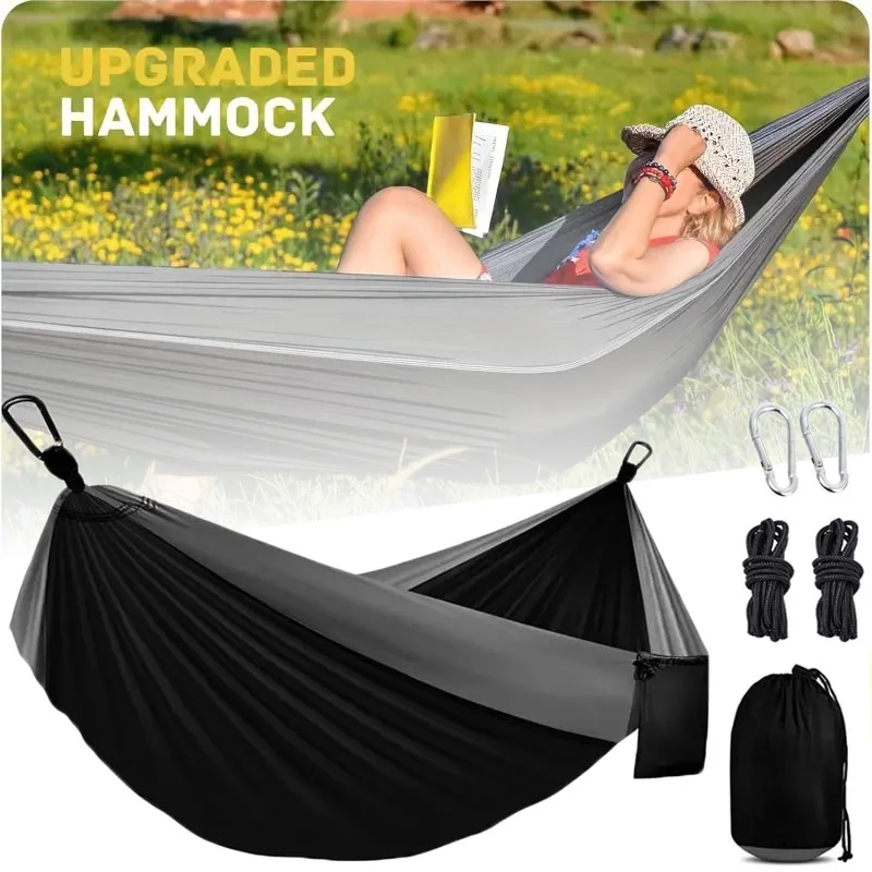 Camping-Hängematte, ultraleicht, ultradünn, tragbar, Nylon, leicht, Fallschirm-Hängematten für Rucksack, Reisen, Hinterhof, Wandern