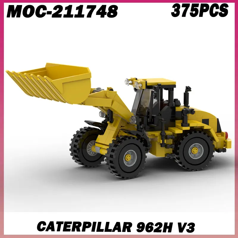 375PCS MOC- 211748 Caterpillar 962H v3 Baustelle Baufahrzeug Baustein Partikel Spielzeug Montage DIY Modus Image