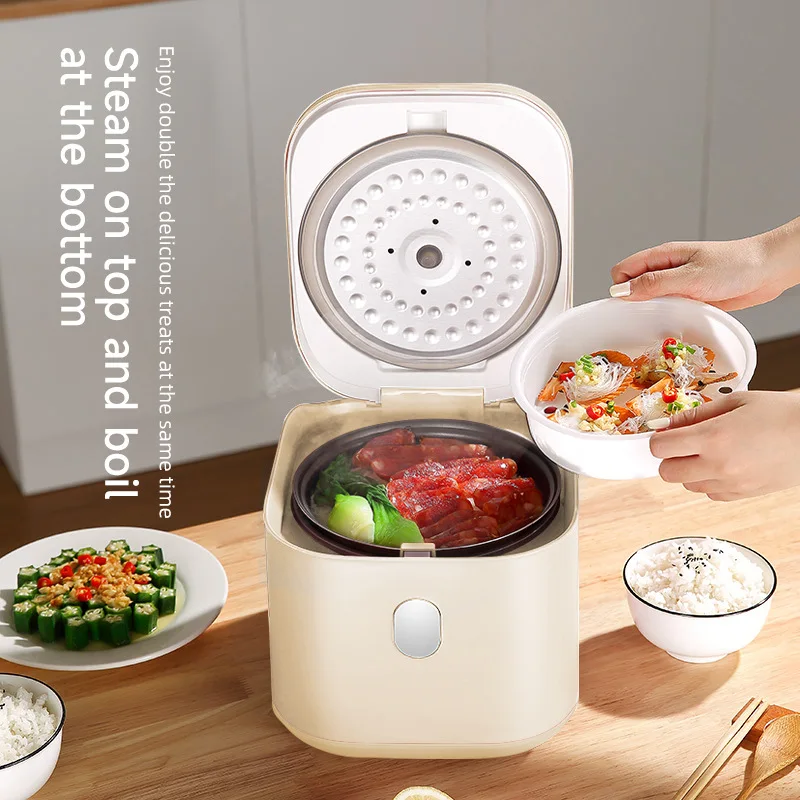 2,5 l 400 W multifunktionaler elektrischer Reiskocher mit 24-Stunden-Timer, antihaftbeschichteter Innentopf – vielseitiger elektrischer Topf für perfekten Reis Image