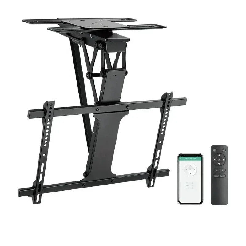 YY Verstellbare Fernbedienung, einziehbarer motorisierter Lift, nach unten klappbar, Dachdecke, zusammenklappbar, für elektrische TV-Wandhalterung Image