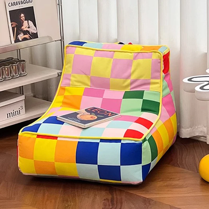 Kreatives Sitzsack-Sofa, Mosaik, faule Sofas mit Rückenlehne, moderner Einzelstuhl für Wohnzimmer, Lounge-Stühle, Balkonmöbel