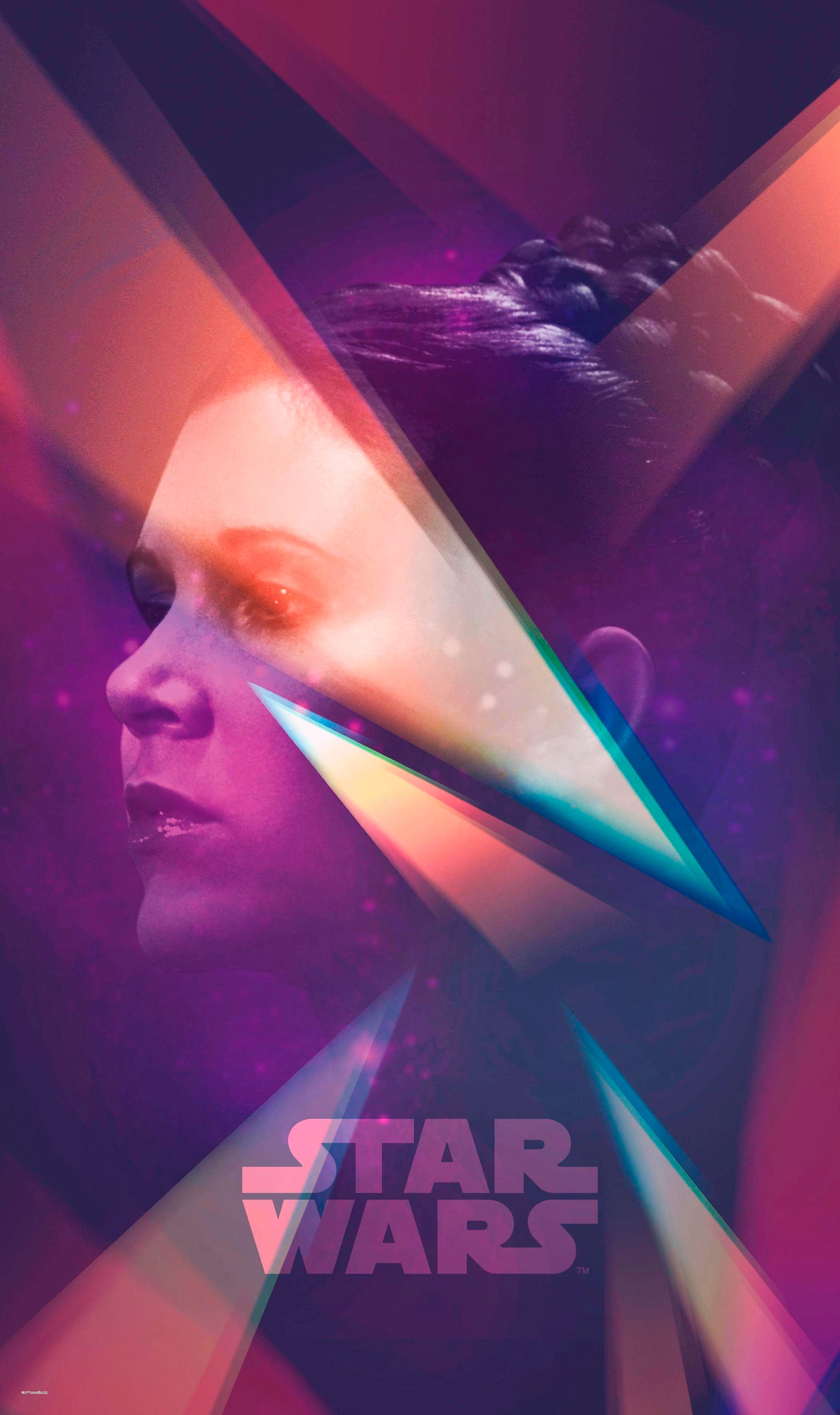 Vliestapete KOMAR "Digitaldruck Vlies - Star Wars Female Leia - Größe 120 x 200 cm", bunt, B:120m L:200m, Vlies, Tapeten, Kinderzimmer