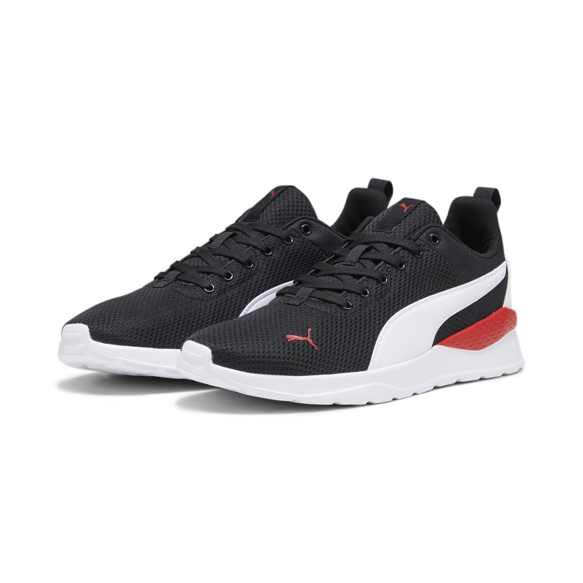 Sneaker PUMA "Anzarun Lite Sneakers Erwachsene", Herren, Gr. 38, schwarz (schwarz, weiß for all time rot), Obermaterial: Synthetik, Textil; Futter: Textil; Innensohle: Textil; Laufsohle: Synthetik, Gummi, Schuhe Sneaker
