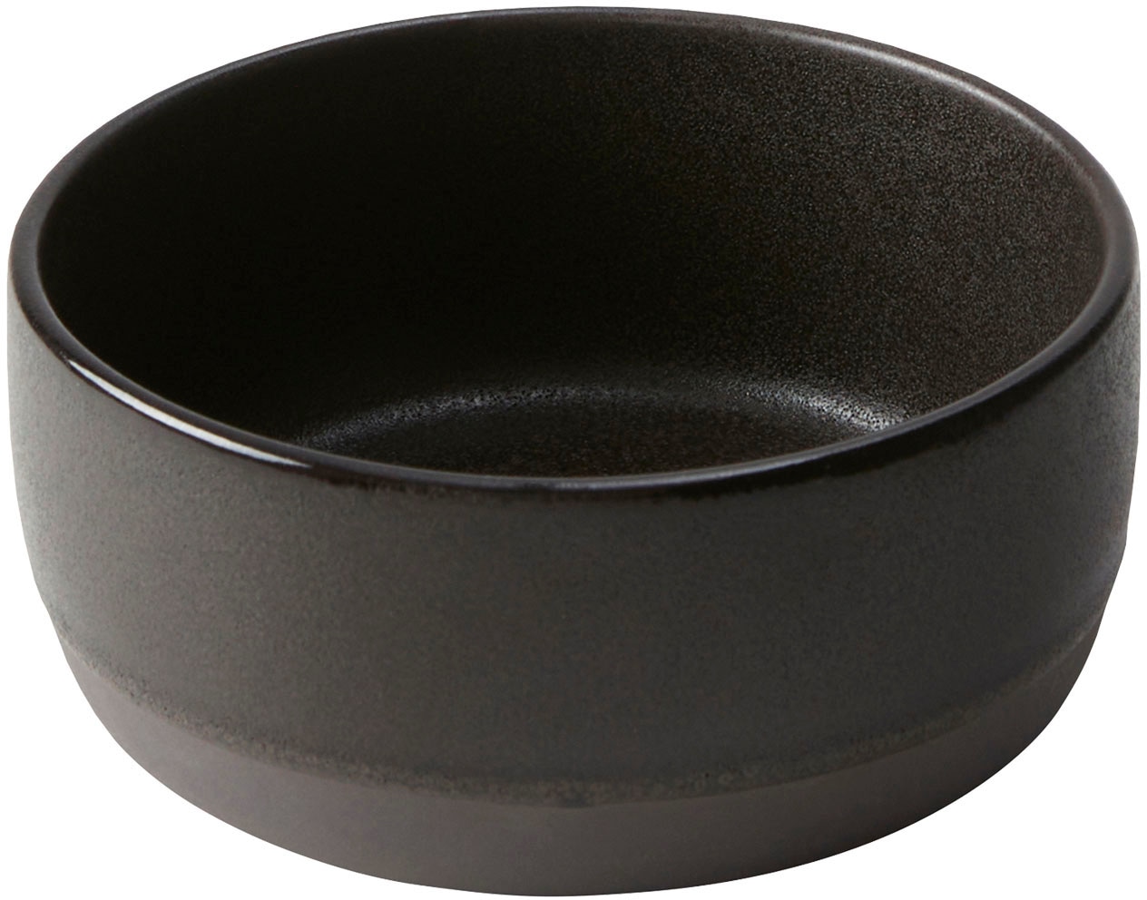 Schale AIDA RAW "RAW", schwarz (titanium schwarz), H:6cm Ø:13,5cm, Steinzeug, Schüsseln, Schale, Steinzeug, Ø 13,5 cm