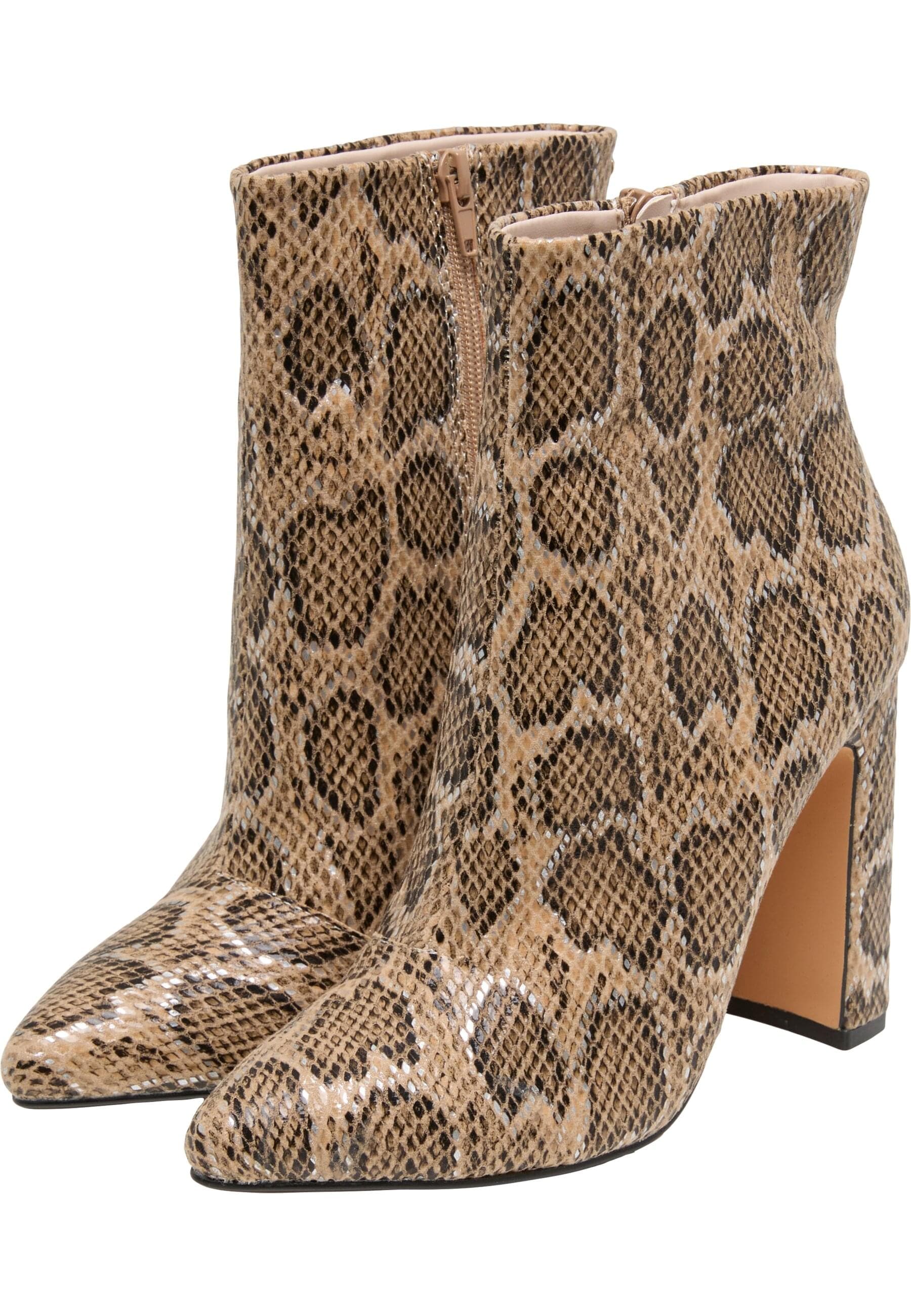 Stiefel BUFFALO "Buffalo JULY ANKLE BOOTIE - VEGAN SUEDE", Damen, Gr. 36, cream, beige snake, Kunstfaser, Schuhe Stiefel