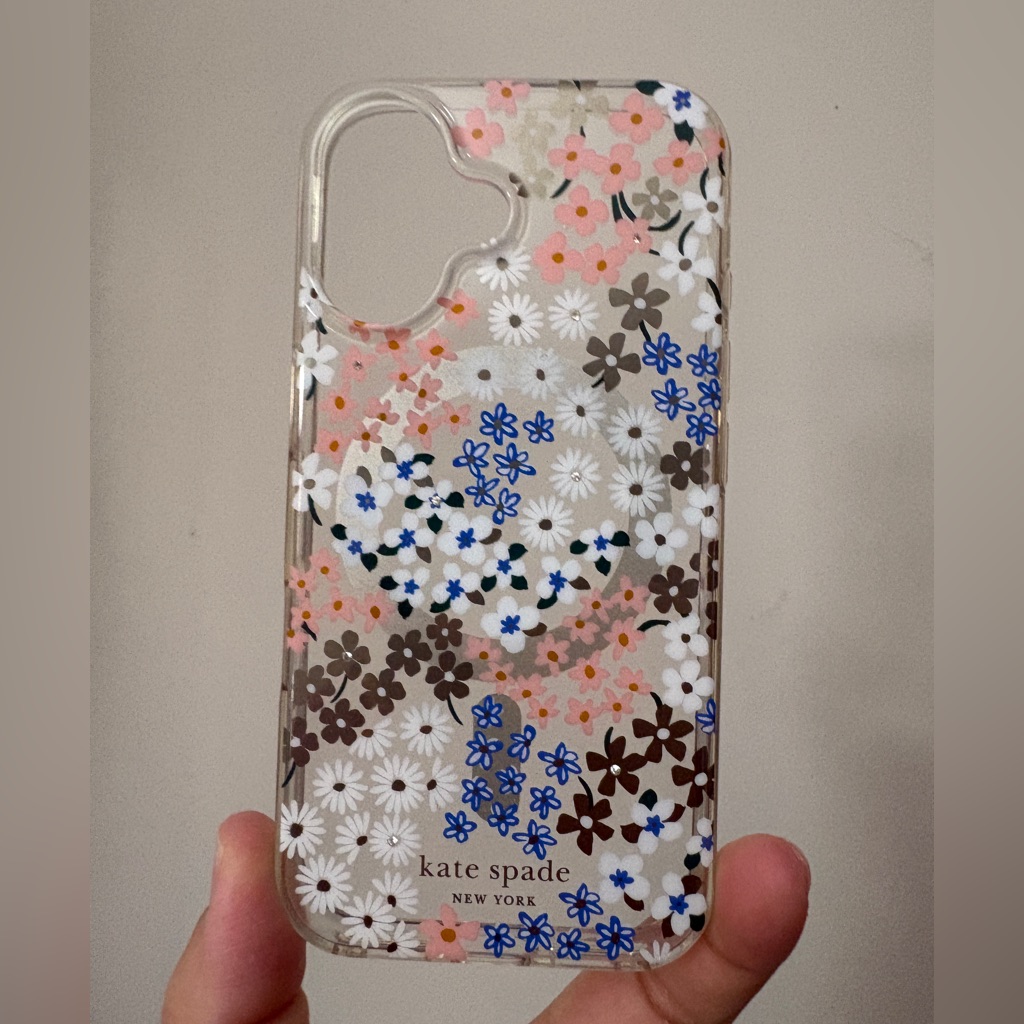 Kate Spade Accessories | Kate Spade Iphone 16 6.1” Magsafe Case 6.1” Euc | Color: Blue/Pink | Size: Iphone 16 6.1”