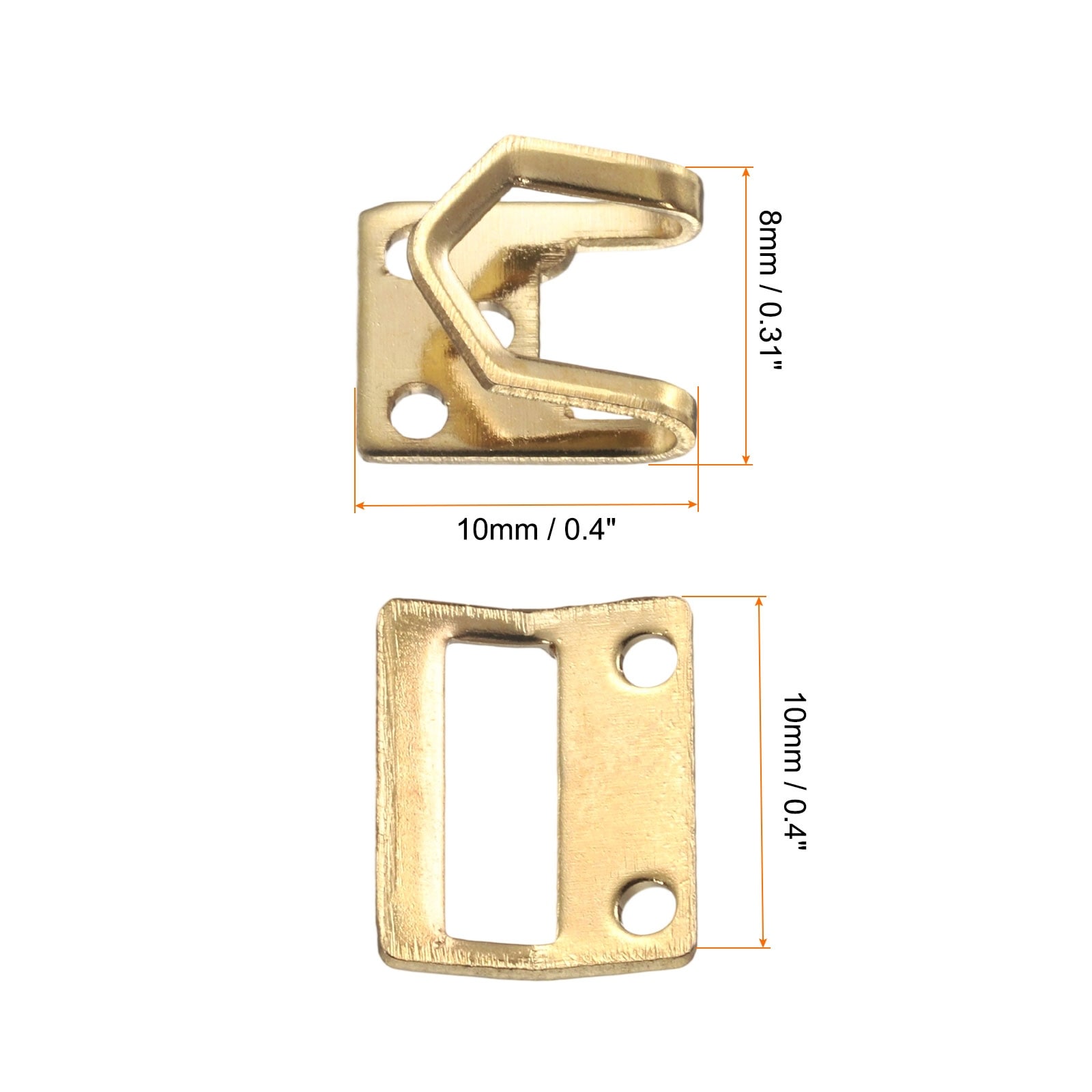 Hooks and Eyes Closure Set Metal Hook and Eye Sewing Clasp Snaps Fasteners for Clothing Bra Trousers Pants Craft - 8mm