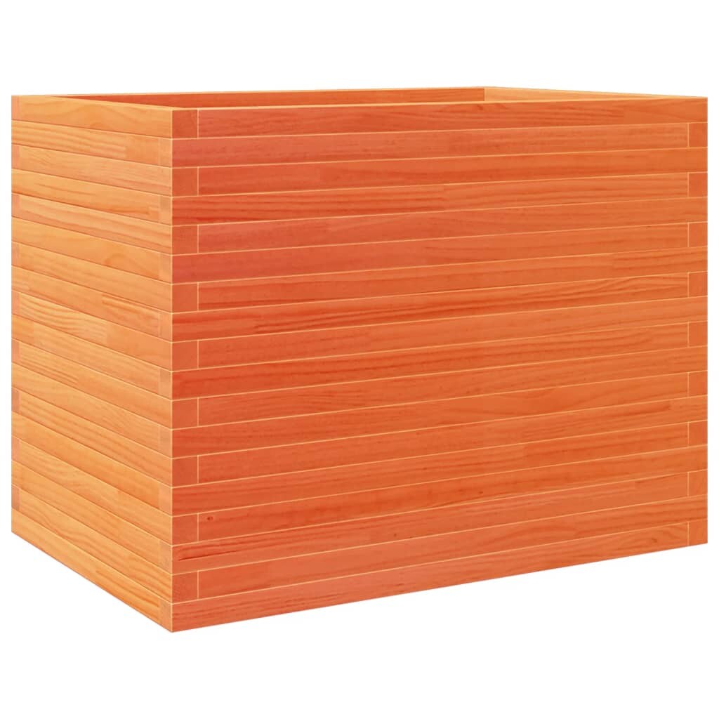 vidaXL Pflanzkübel Wachsbraun 90x60x68,5 cm Massivholz Kiefer Image