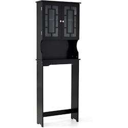 COSTWAY Freestanding Toilet Cabinet, Bathroom Shelf, Washing Machine Cabinet, Toilet Shelf, Toilet Reagl, Toilet Cabinet Image