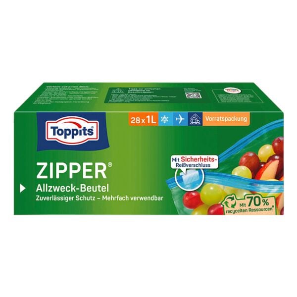 Toppits Allzweckbeutel »Zipper« 28 Stück Image