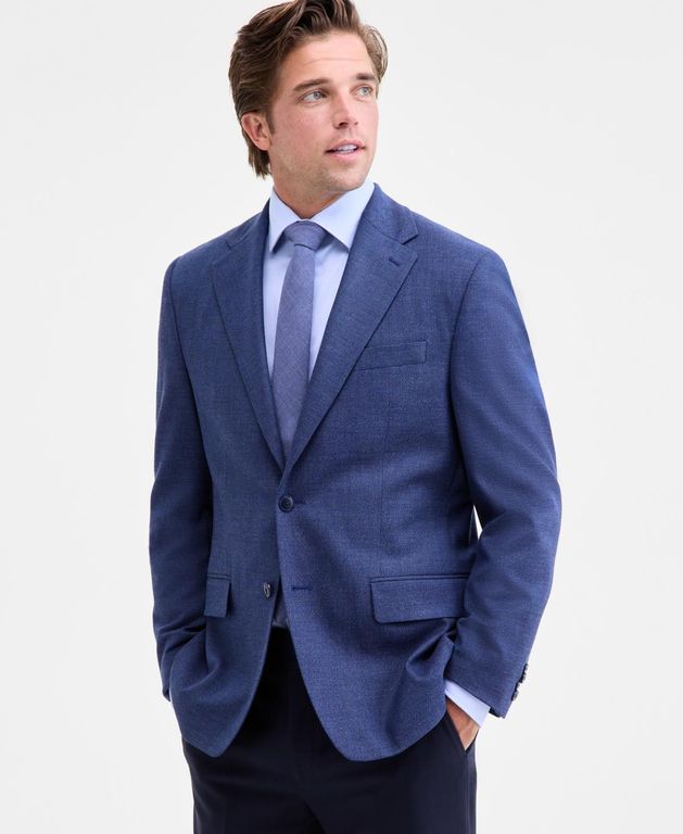 Classic-fit Stretch Twill Sport Coat - Blue - Michael Kors Jackets