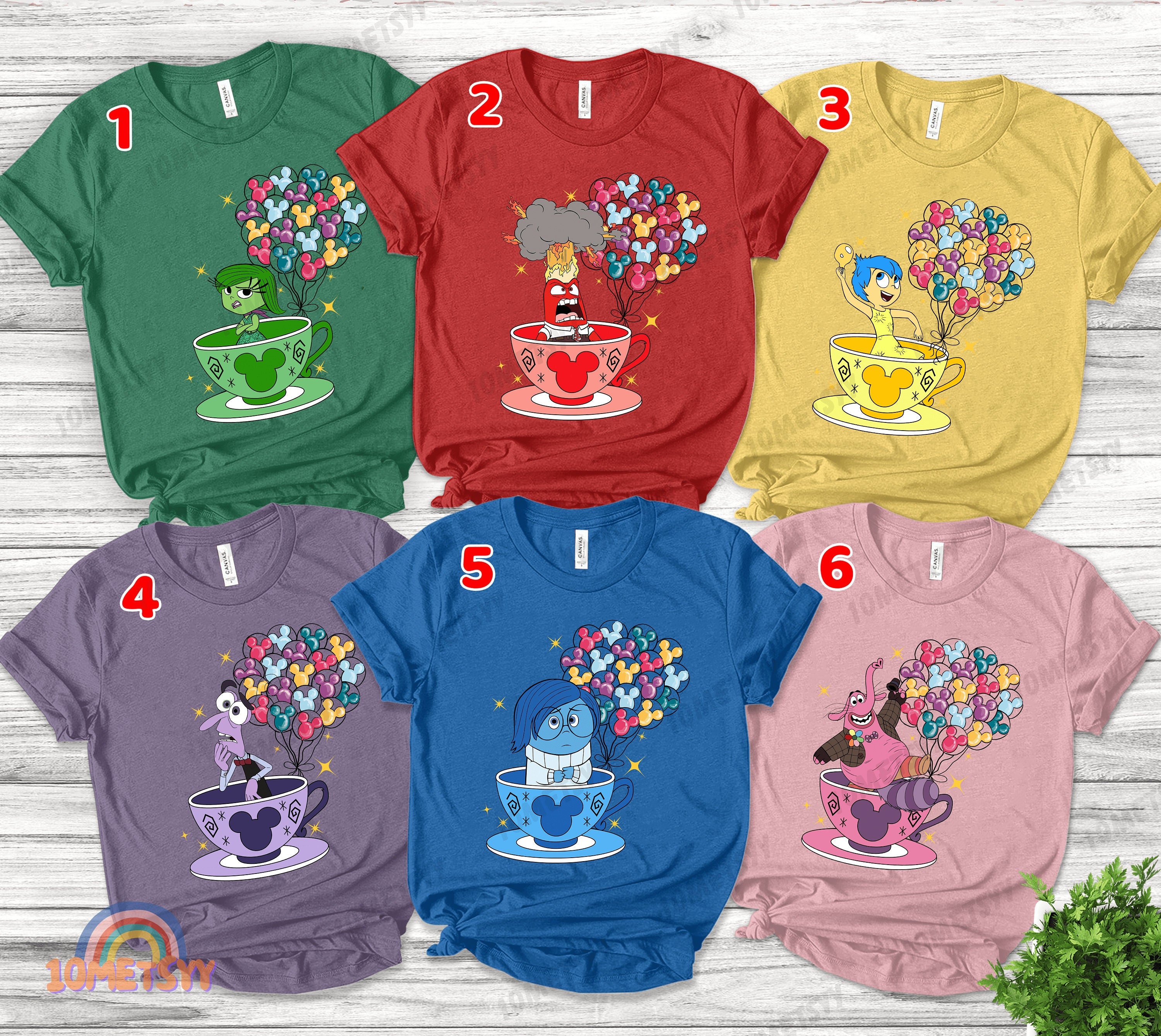 Maglietta Disney Inside Out, Maglietta personaggi Inside Out, Maglietta Disney Best Friends, Maglietta famiglia abbinata, Maglietta gruppo Disney