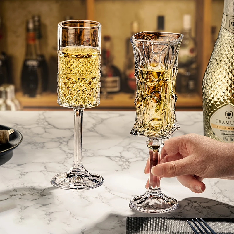 Verre à Cocktail en cristal sans plomb, verres à vin, verres à Champagne uniques pour vin et boissons sucrées