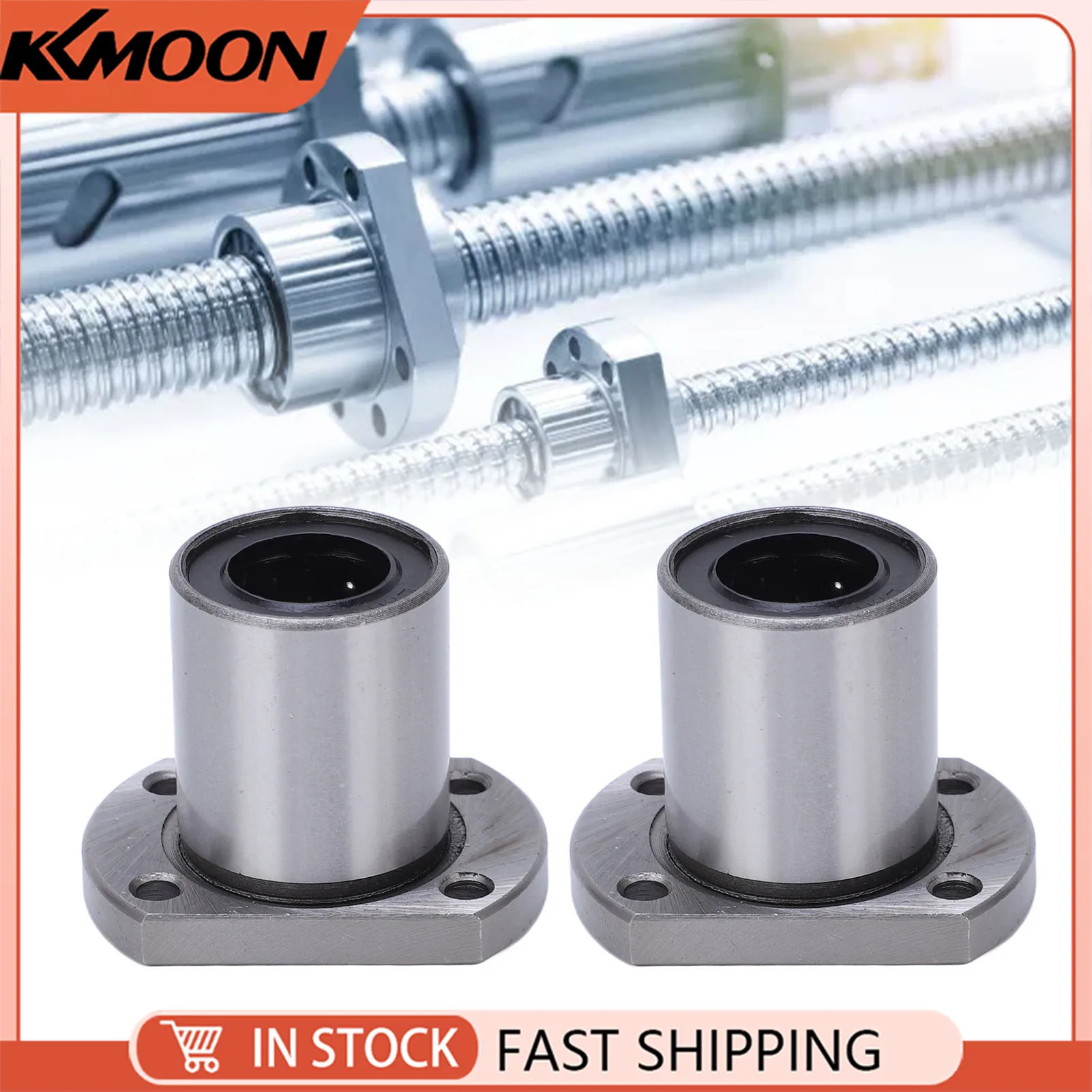 2 Stück ovales Flansch-Linearkugellager für CNC-Linearbewegungsachsen, Innendurchmesser 16 mm, LMH16UU Image