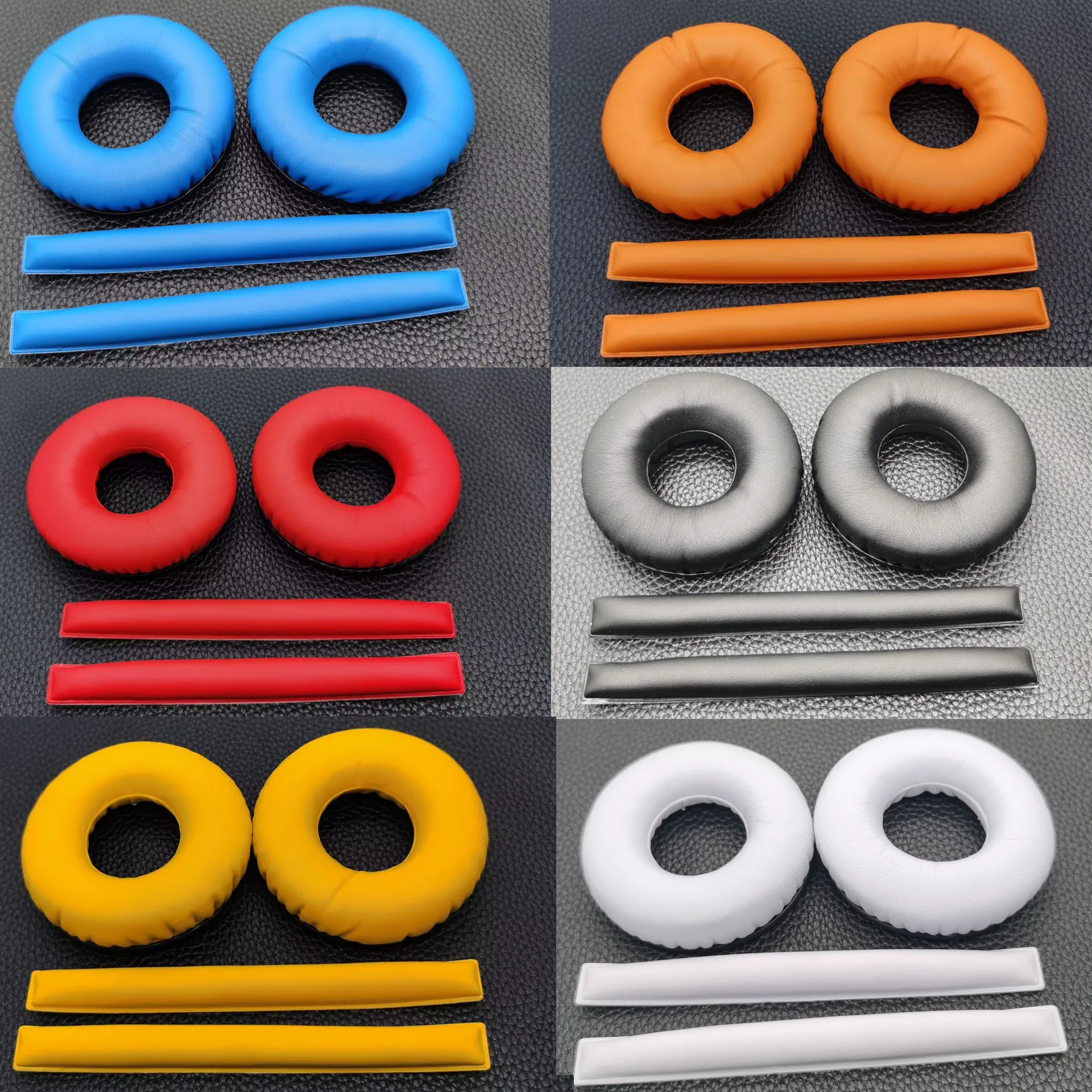 Stirnband + Ohrpolster-Set für Sennheiser HD25 HD 25 Plus HD25-II HD25SP HD25SP-II Ohrpolster Ersatz-Kopfband-Ohrpolster Kissenbezug Image