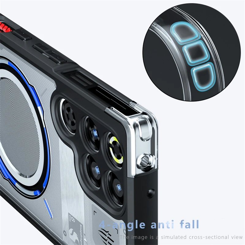 Für nubia RedMagic 11 Pro Plus Fall nubia RedMagic 11 Pro 11 Pro Plus Abdeckung Funda Luxus Klar PC + TPU stoßfest Telefon Abdeckung Image