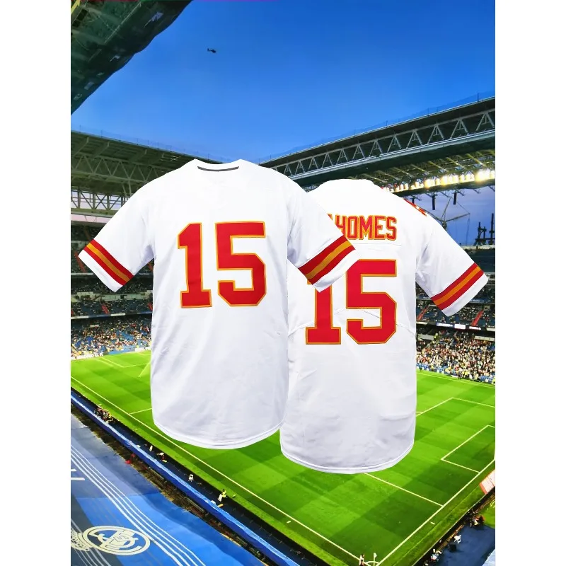 2025 Patrick Mahomes Chiefs-Trikot # 15 Absorbieren Schweißtraining im Freien Übungsuniform Fußball für Unisex-Trikot Image