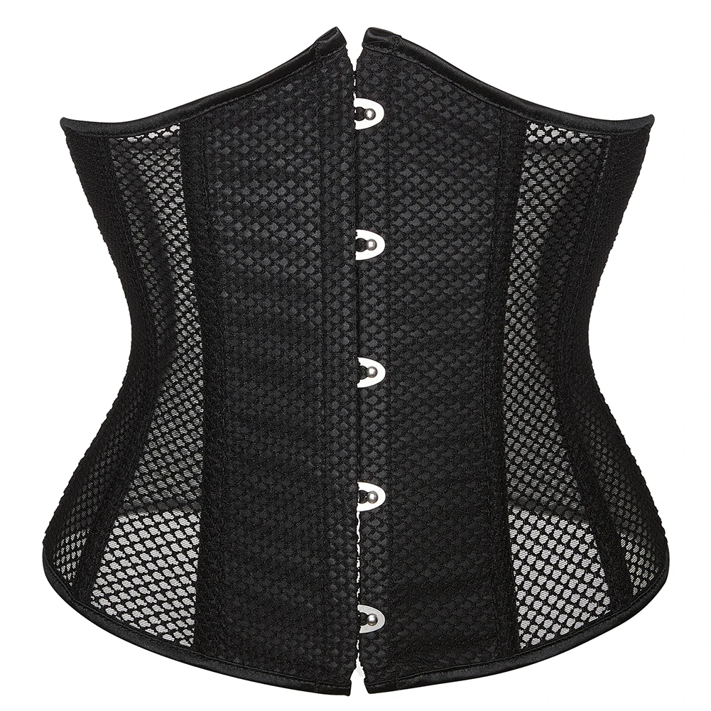 Plus Größe XS bis 6XL Atmungsaktive Mesh Sexy Frauen Korsetts Taille Abnehmen Unterbrust Fajas Taille Trainer Bustier Body Shaper Mieder Image