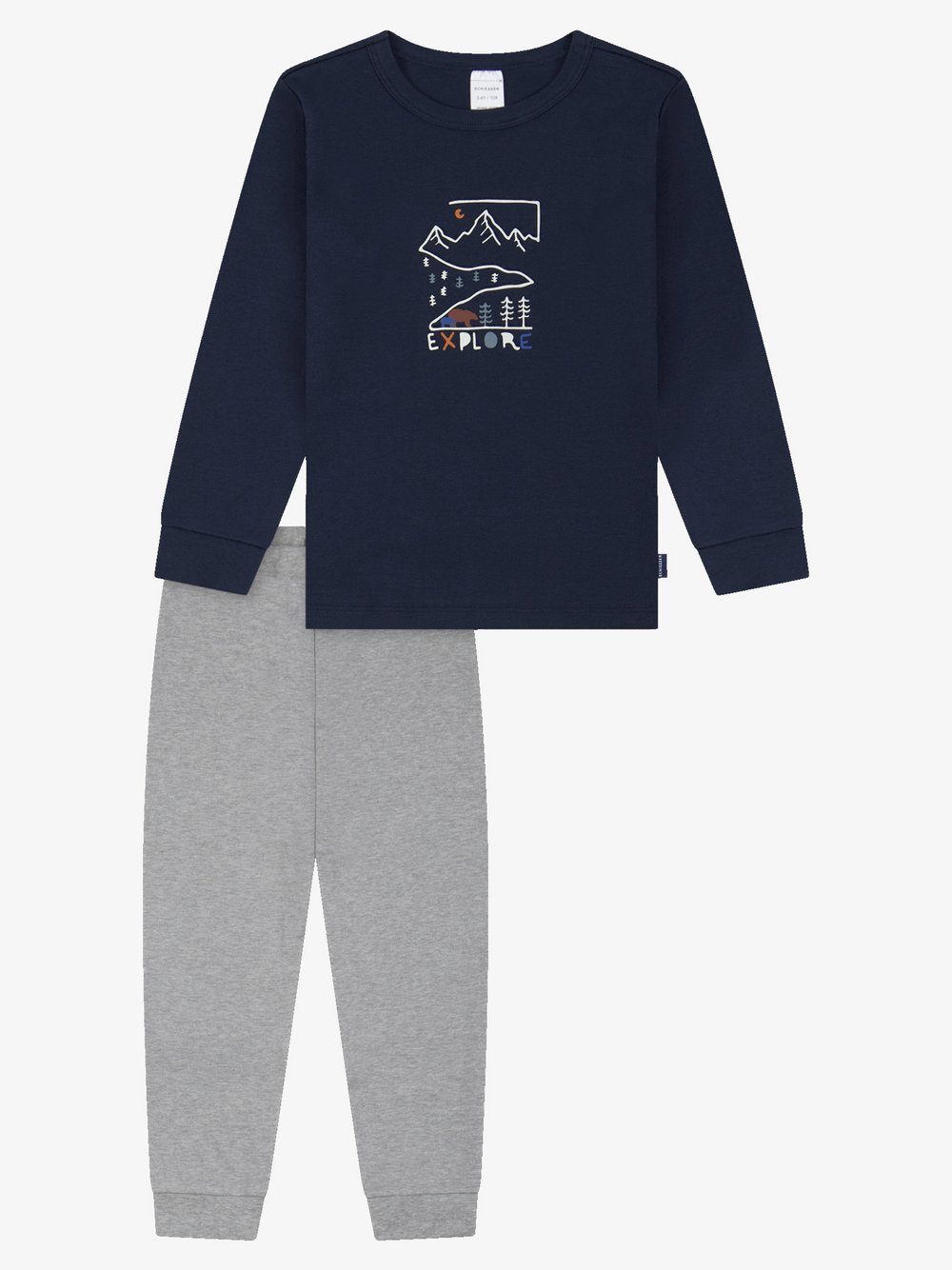 Schiesser Pyjama Jungen grau, 104 Image