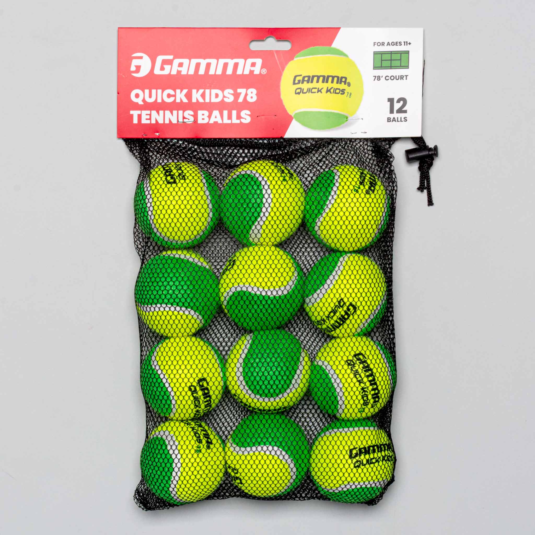 Gamma Quick Kids 78 Soft Full Court 12 Pack Tennis Balls