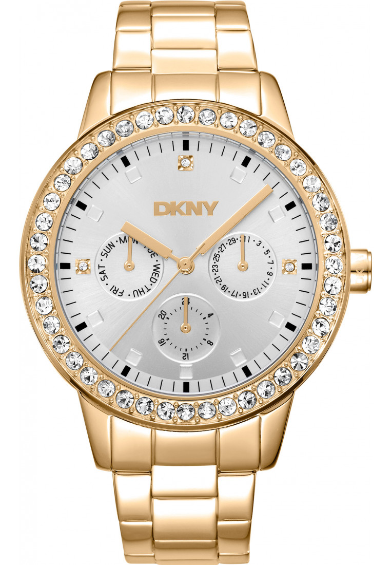 DKNY Womens DK1L055M0055 Ladies Parsons Glitz Watch - Gold - One Size | DKNY Sale | Discount Designer Brands