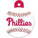 Philadelphia Phillies MLB Personalized Engraved Pet ID Tag, 1 1/4" W X 1 1/2" H, Large, Blue