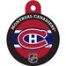 Montreal Canadiens NHL Personalized Engraved Pet ID Tag, 1 1/4" W X 1 1/2" H, Large, Blue