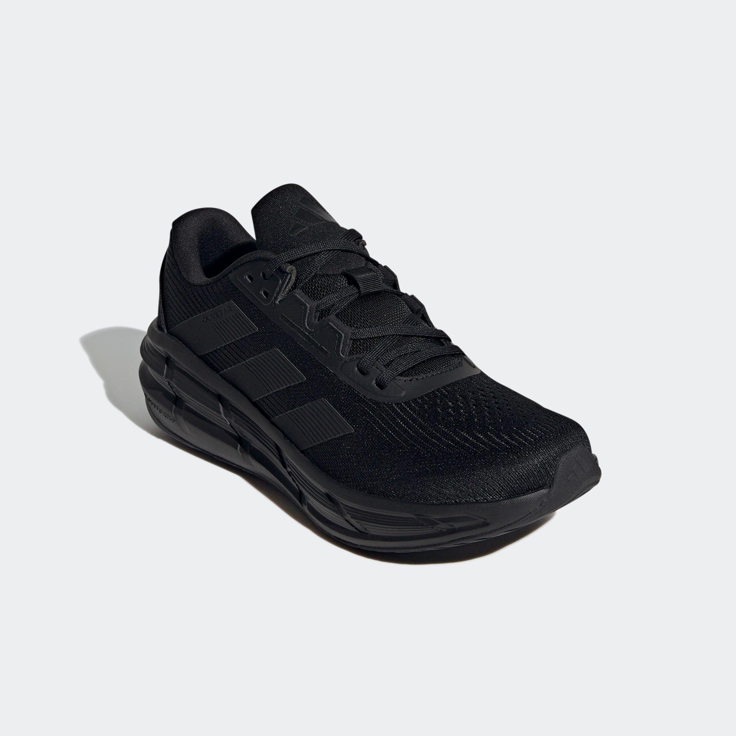 Laufschuh ADIDAS PERFORMANCE "QUESTAR 3", Damen, Gr. 46,5, schwarz (core schwarz, core schwarz, grau six), Synthetik, Textil, Schuhe Laufschuh