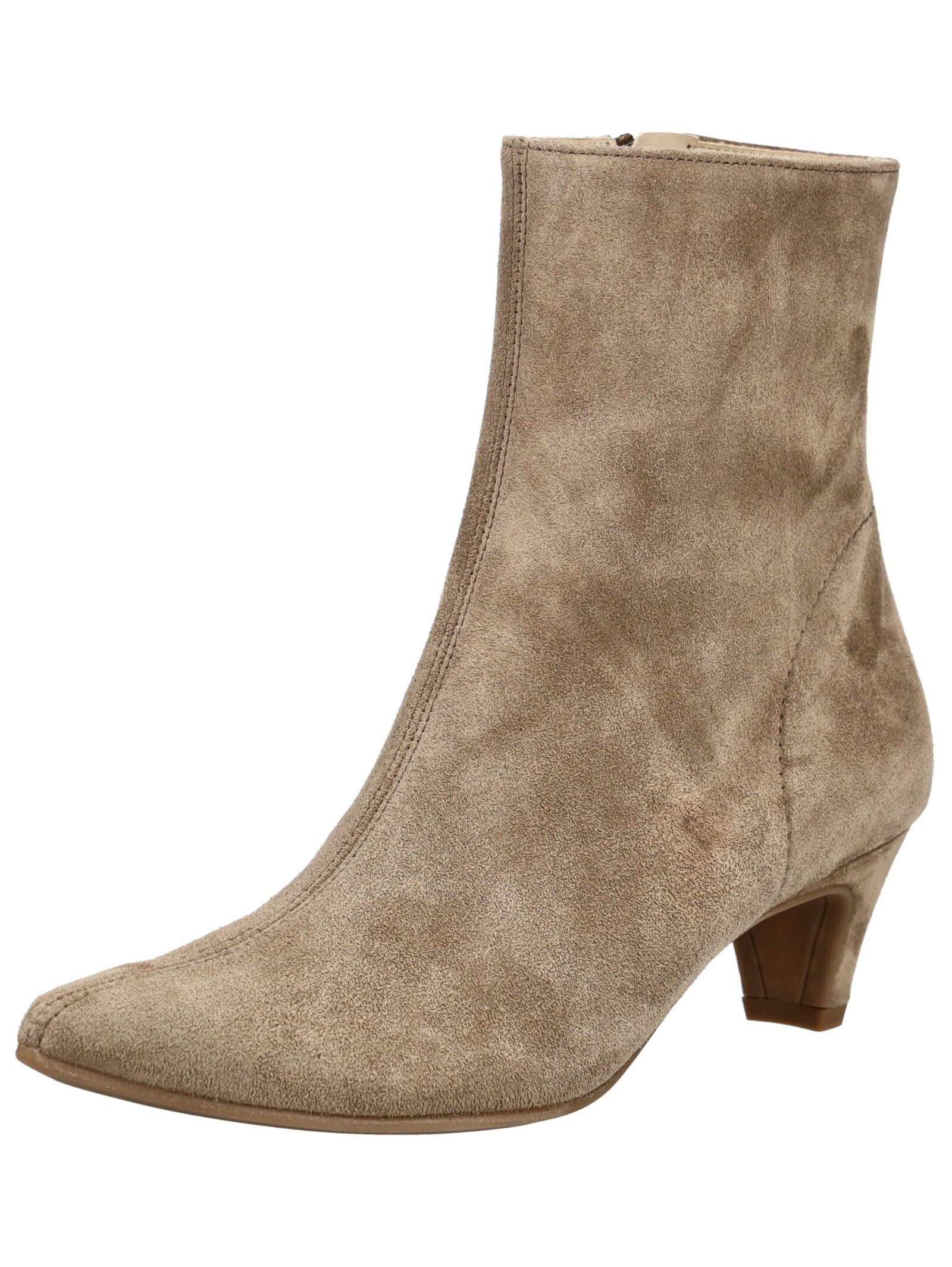 Stiefelette PAUL GREEN "Paul Green Stiefelette Veloursleder", Damen, Gr. 36, beige, Veloursleder, Schuhe Stiefelette