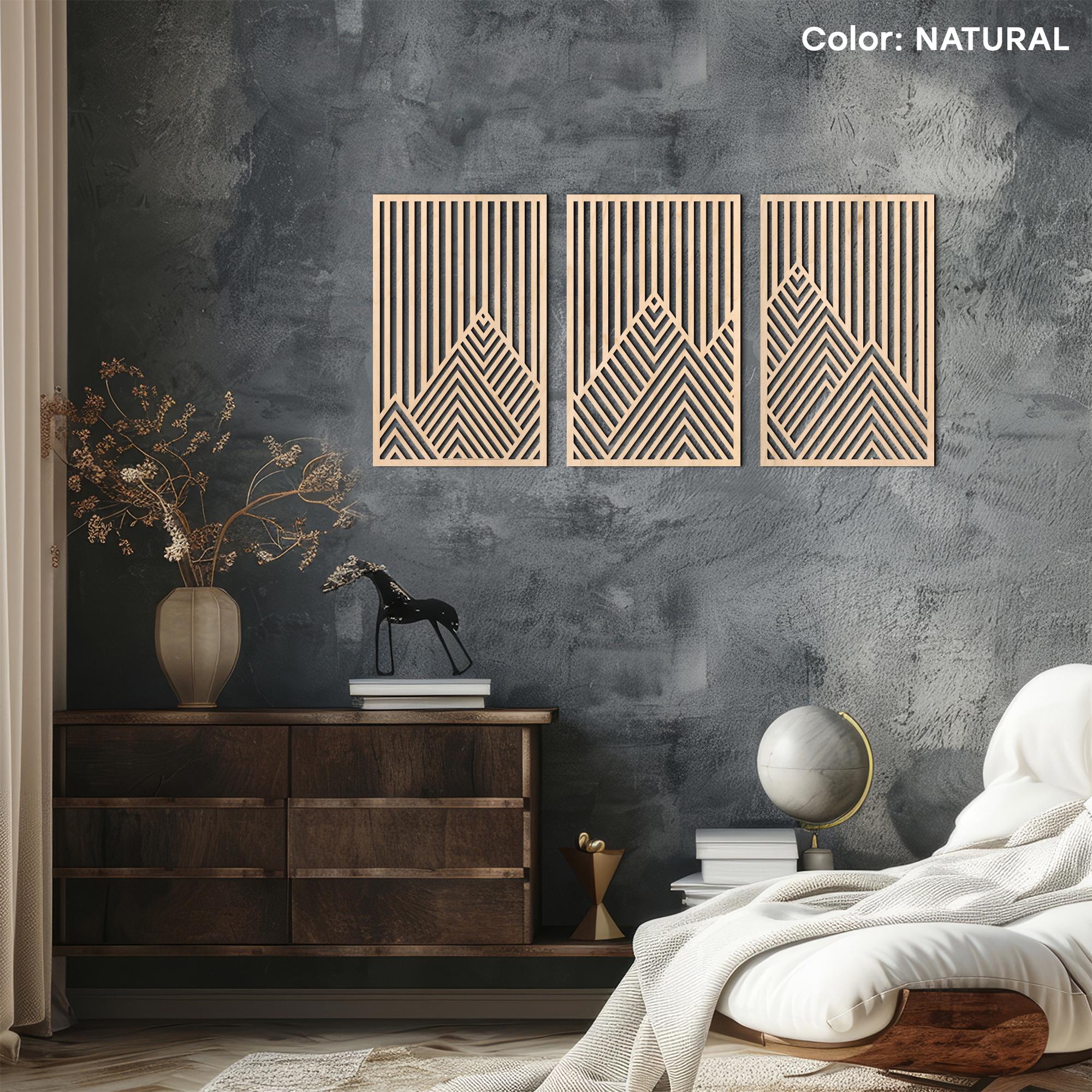 Abstrakte Berg Linie Wandkunst, Holz Berg Wand Dekor, Berg Kunst Tafeln, Berg Kunst aus Holz, Geometrische Berg Wand Kunst