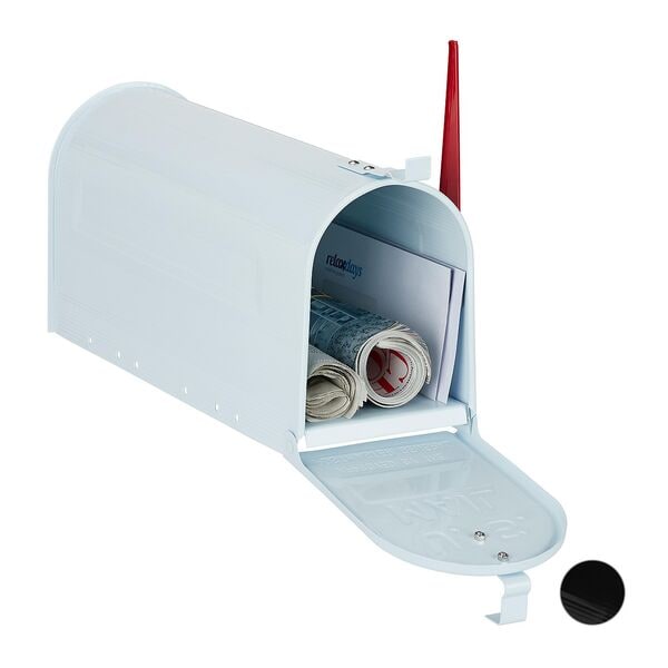 relaxdays Briefkasten »US Mailbox« weiß, 22 cm Image