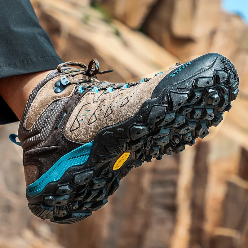 HUMTTO Scarpe da trekking impermeabili Scarpe da ginnastica da esterno da uomo per uomo 2021 Pelle da donna invernale Donna Arrampicata Trekking Sport Stivali da uomo