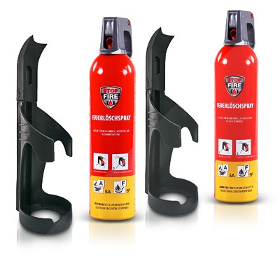 Reinoldmax 2x 750ml Feuerlöschspray FIRE EXTINGUISHING + 2x Wandhalterung [Hersteller-Nr. 41209723] Image