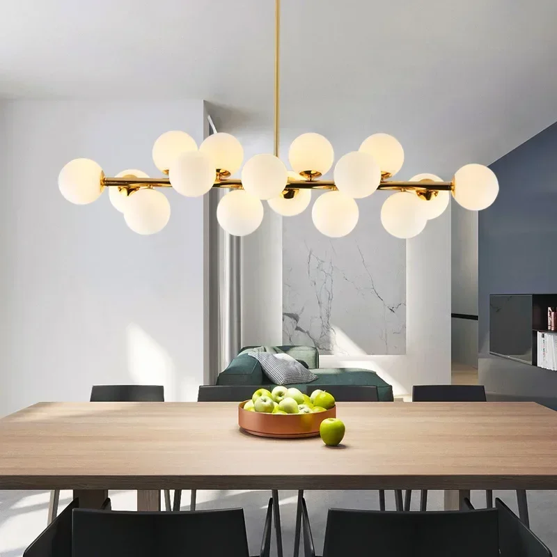 Nordic Moderne Glas Anhänger Lampe für Tisch Esszimmer Küche Insel Bar Lampenschirm Kronleuchter Wohnkultur Kronleuchter Leuchten